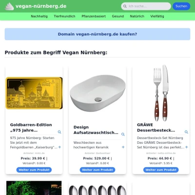 Screenshot vegan-nürnberg.de