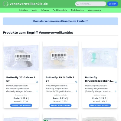 Screenshot venenverweilkanüle.de