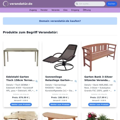 Screenshot verandatür.de