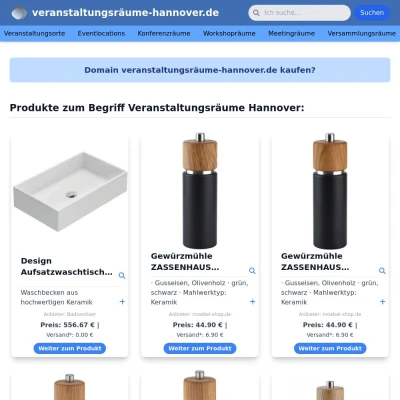 Screenshot veranstaltungsräume-hannover.de