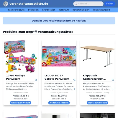 Screenshot veranstaltungsstätte.de