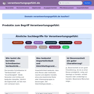 Screenshot verantwortungsgefühl.de