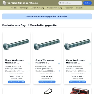 Screenshot verarbeitungsgeräte.de