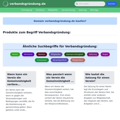 Screenshot verbandsgründung.de