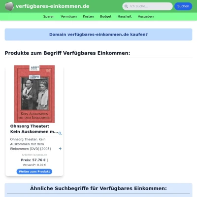 Screenshot verfügbares-einkommen.de