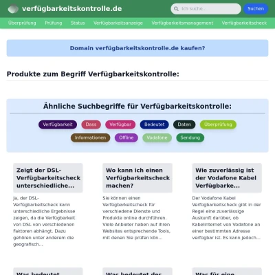 Screenshot verfügbarkeitskontrolle.de