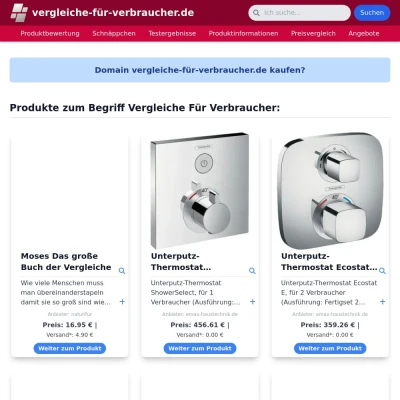 Screenshot vergleiche-für-verbraucher.de