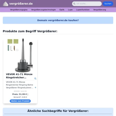 Screenshot vergrößerer.de