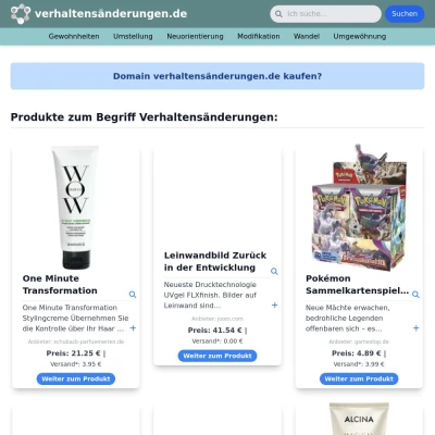 Screenshot verhaltensänderungen.de