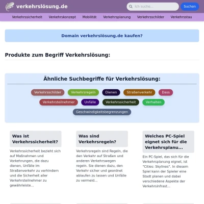 Screenshot verkehrslösung.de