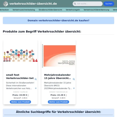 Screenshot verkehrsschilder-übersicht.de