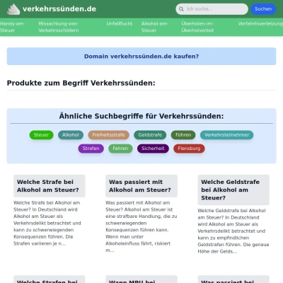 Screenshot verkehrssünden.de
