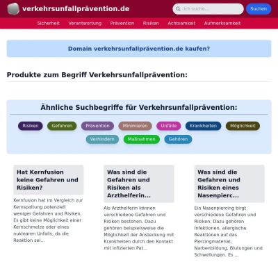 Screenshot verkehrsunfallprävention.de