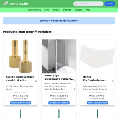 Screenshot verkürzt.de