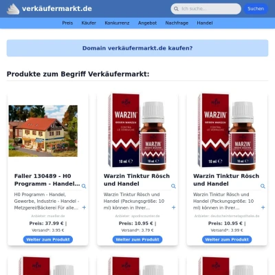 Screenshot verkäufermarkt.de