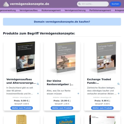 Screenshot vermögenskonzepte.de