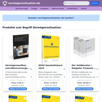 Screenshot vermögenssituation.de