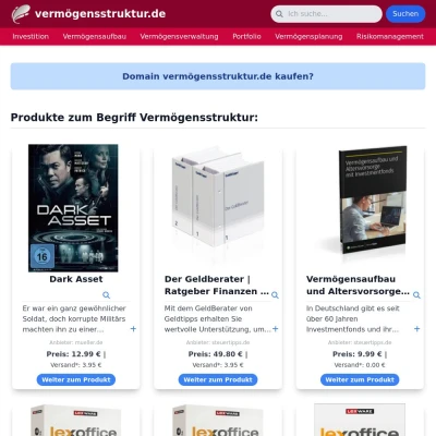 Screenshot vermögensstruktur.de