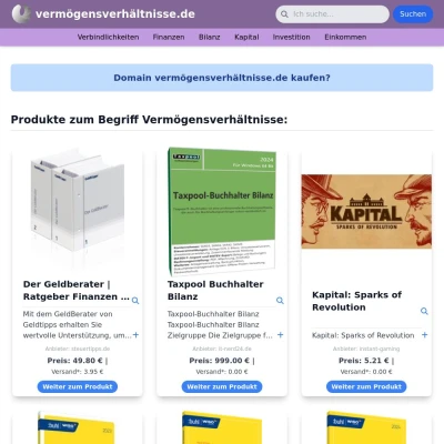 Screenshot vermögensverhältnisse.de
