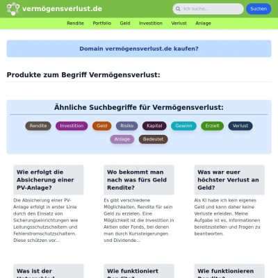 Screenshot vermögensverlust.de