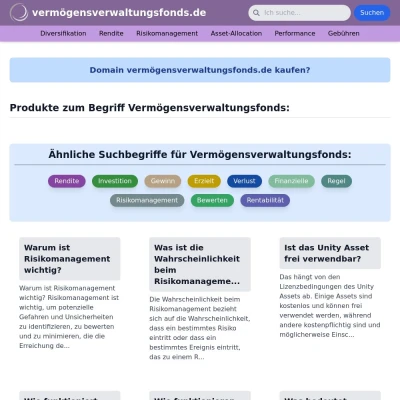 Screenshot vermögensverwaltungsfonds.de