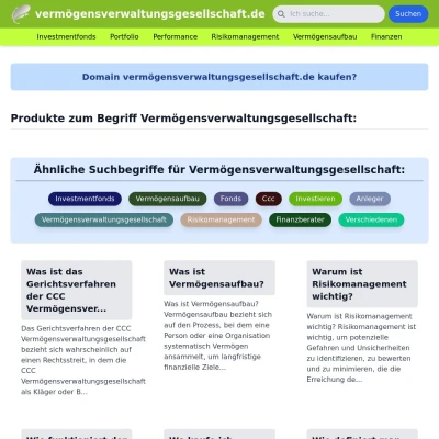 Screenshot vermögensverwaltungsgesellschaft.de