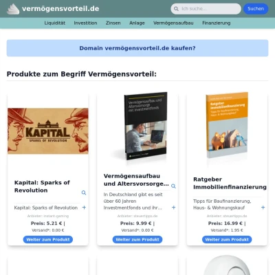 Screenshot vermögensvorteil.de