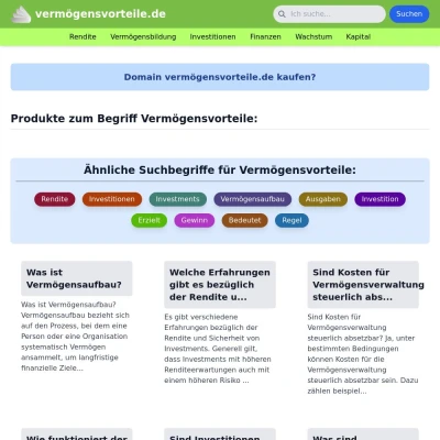 Screenshot vermögensvorteile.de