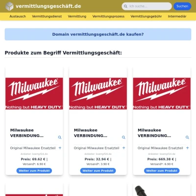 Screenshot vermittlungsgeschäft.de