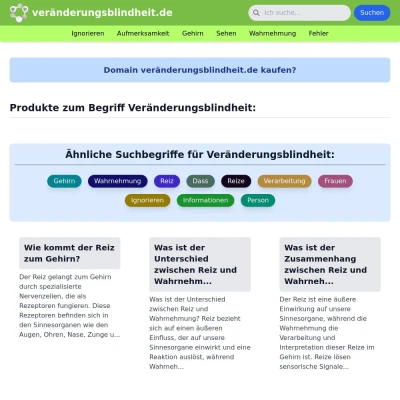 Screenshot veränderungsblindheit.de