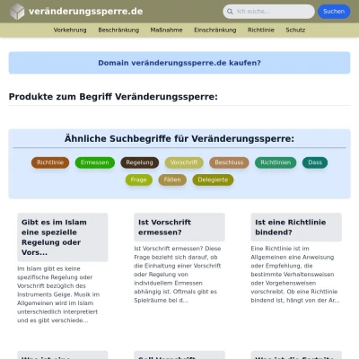 Screenshot veränderungssperre.de