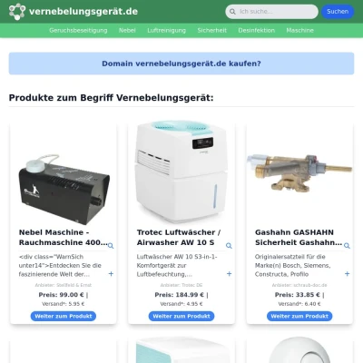 Screenshot vernebelungsgerät.de