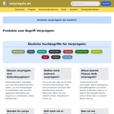 Screenshot verprügeln.de