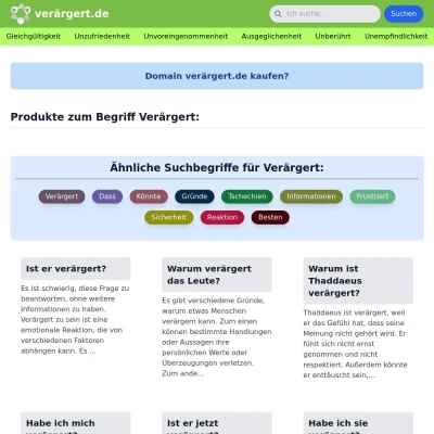 Screenshot verärgert.de