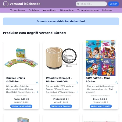 Screenshot versand-bücher.de