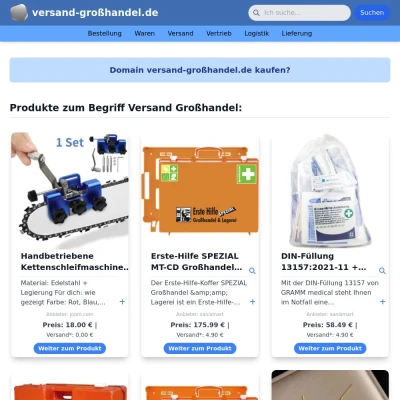 Screenshot versand-großhandel.de