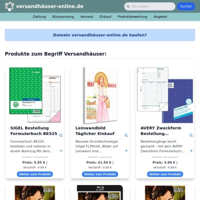 Screenshot versandhäuser-online.de