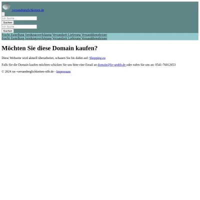 Screenshot versandmöglichkeiten.de