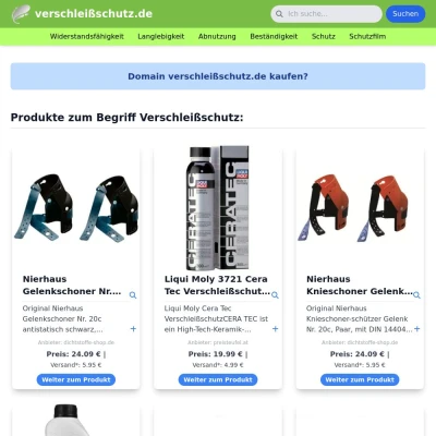 Screenshot verschleißschutz.de