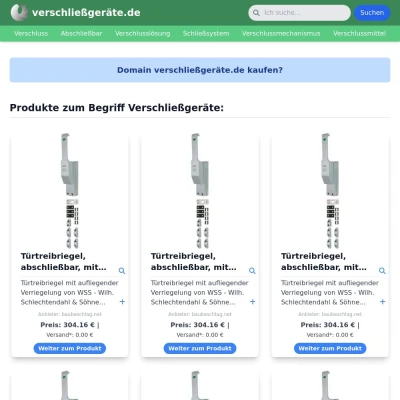 Screenshot verschließgeräte.de