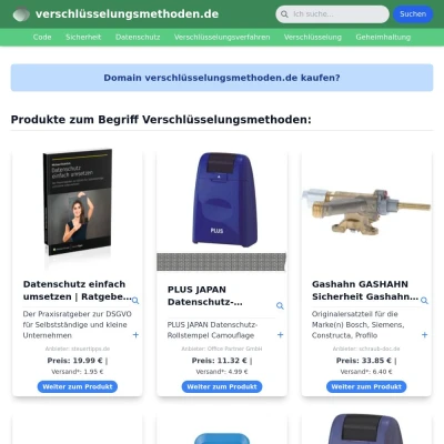 Screenshot verschlüsselungsmethoden.de