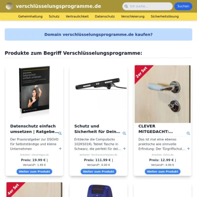 Screenshot verschlüsselungsprogramme.de