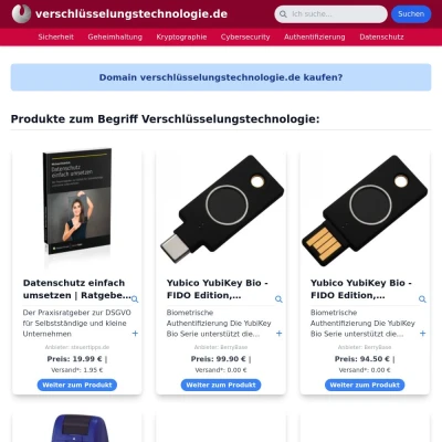 Screenshot verschlüsselungstechnologie.de