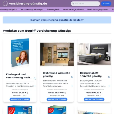 Screenshot versicherung-günstig.de
