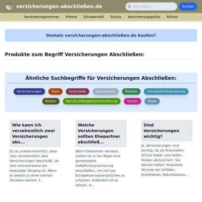 Screenshot versicherungen-abschließen.de