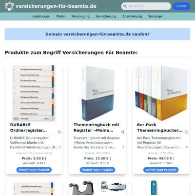 Screenshot versicherungen-für-beamte.de