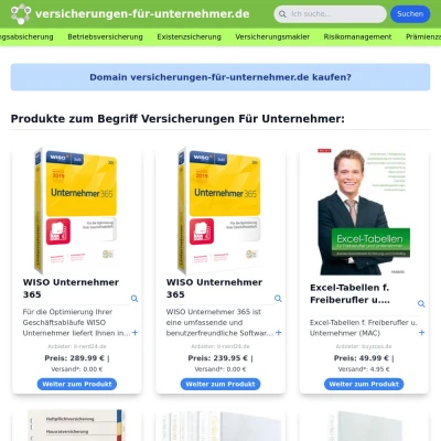 Screenshot versicherungen-für-unternehmer.de