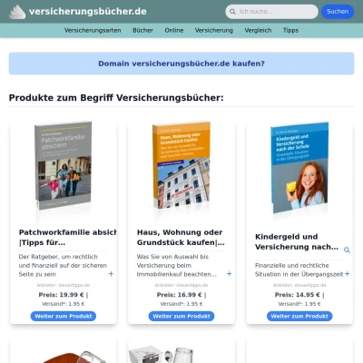 Screenshot versicherungsbücher.de