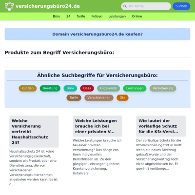 Screenshot versicherungsbüro24.de