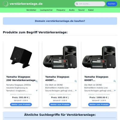 Screenshot verstärkeranlage.de